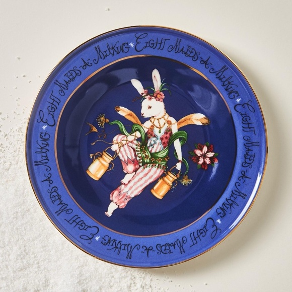 Taychamaythakool xAnthropologie Twelve Days of Christmas 12 Dessert Plates - Picture 5 of 13